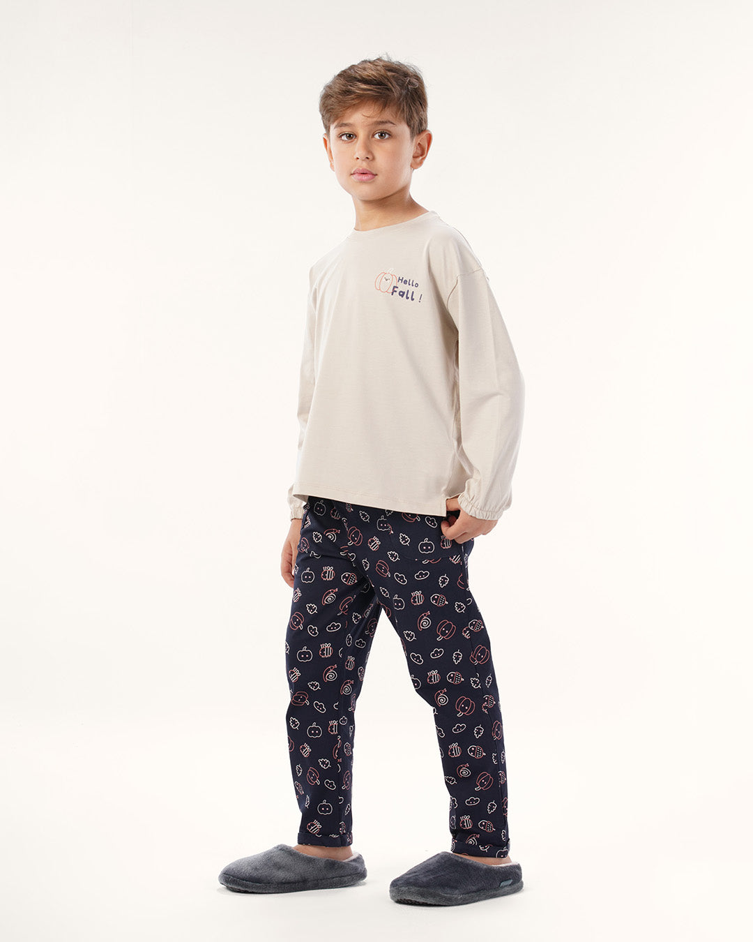 بيجاما بنطلون قطن و توب بكم اهلا ب الخريف