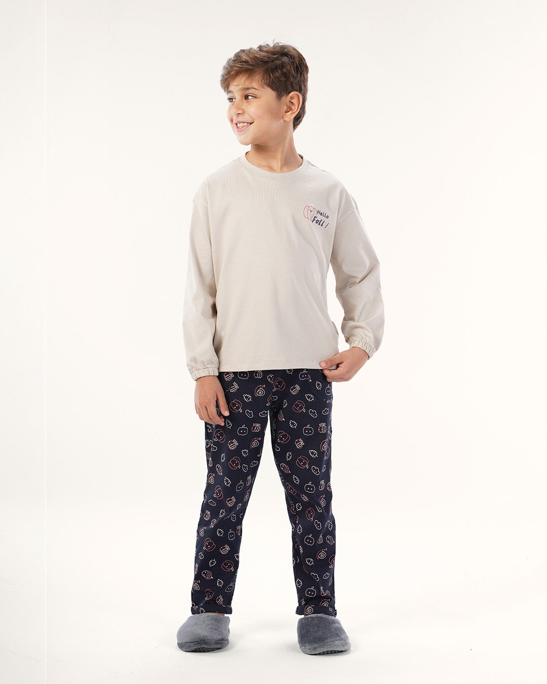 بيجاما بنطلون قطن و توب بكم اهلا ب الخريف