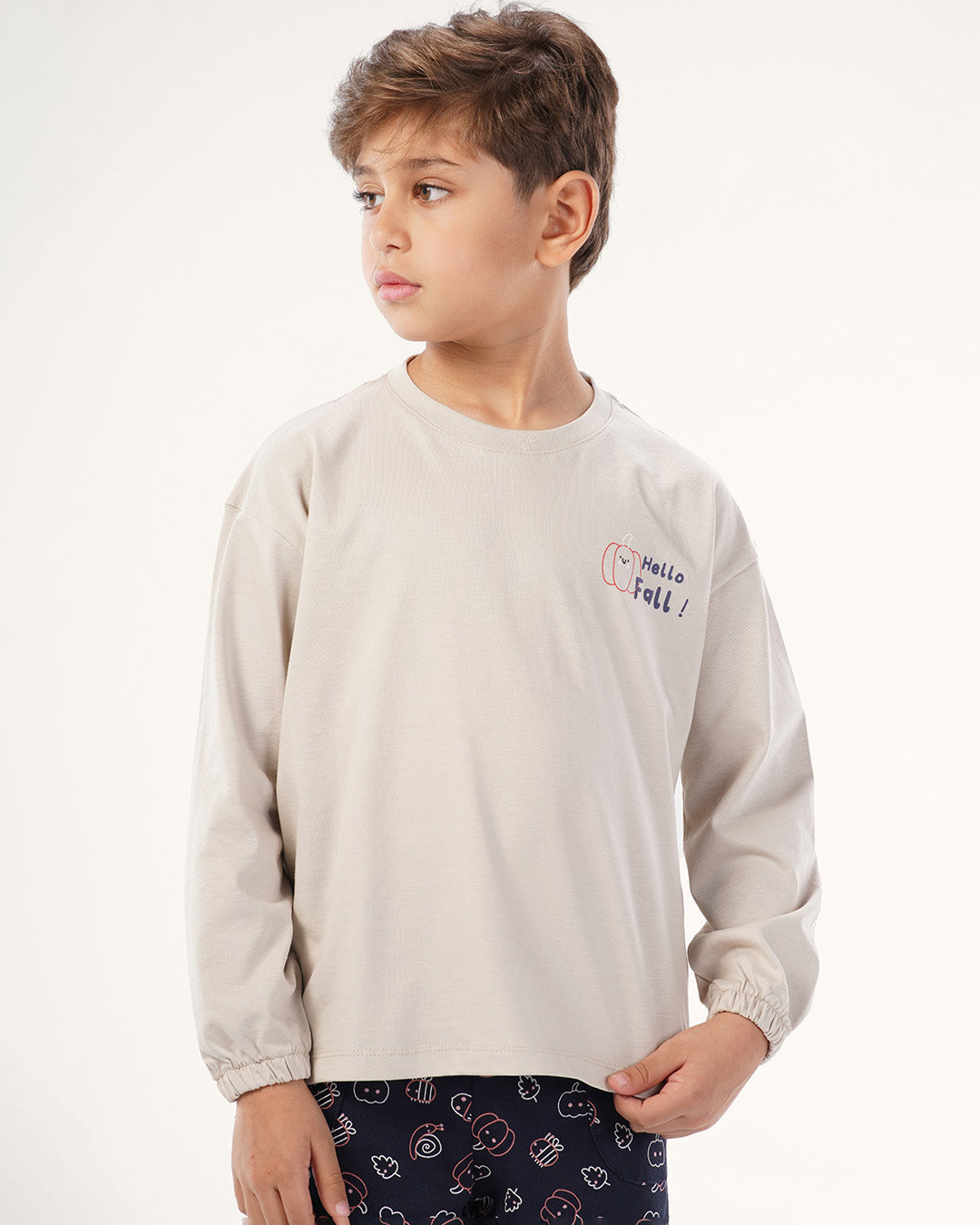 بيجاما بنطلون قطن و توب بكم اهلا ب الخريف