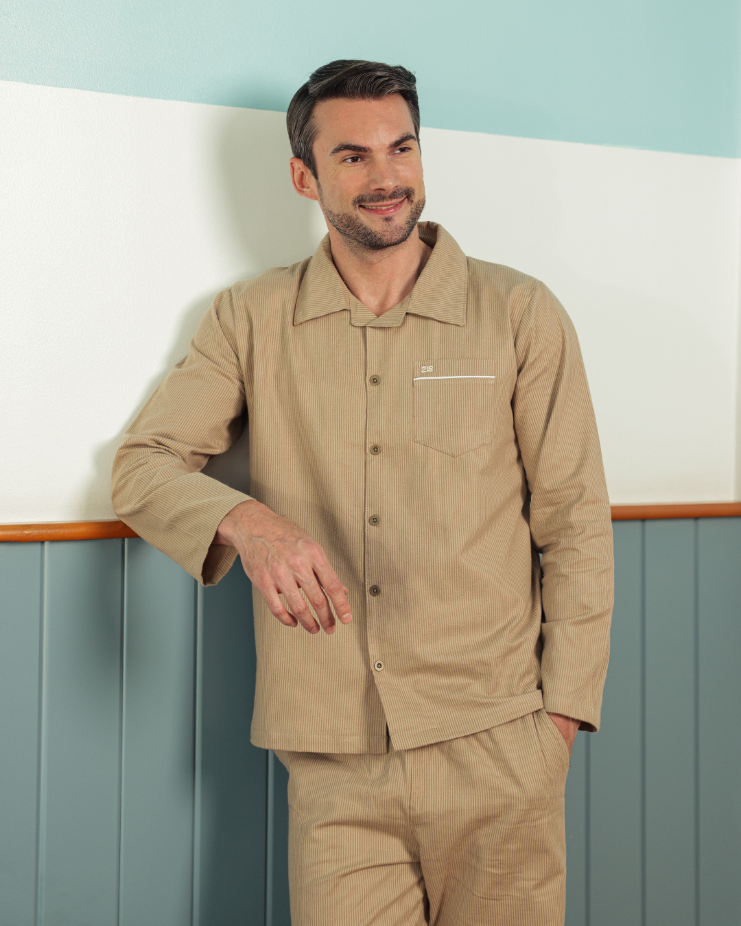 بيجاما كلاسيك بنطلون نسيج مخطط