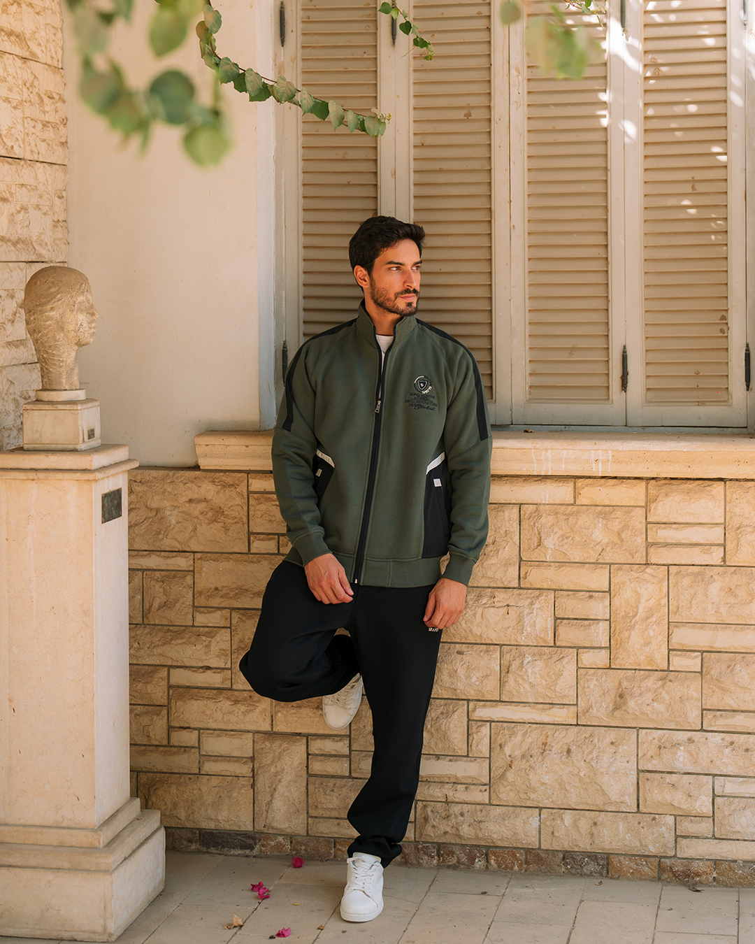 GLVINY GLOBAL بيجامه رجالي ياقة وبسوسته مفتوح وبجيوب