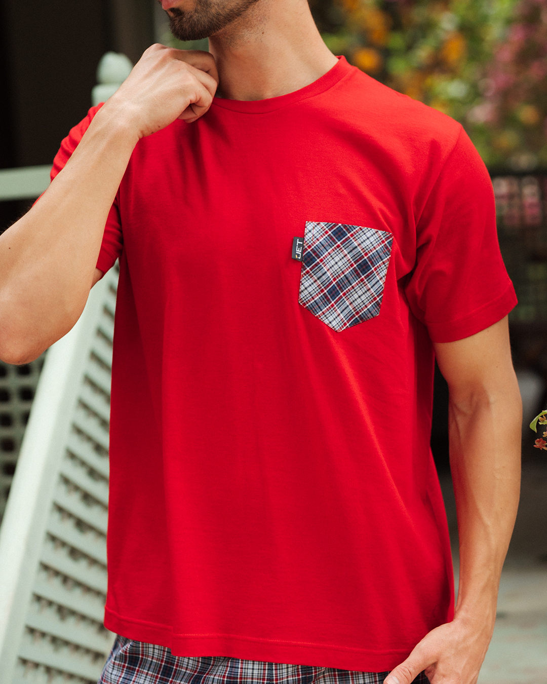 بيجامة رجالى سادة نص كم و شورت كاروه