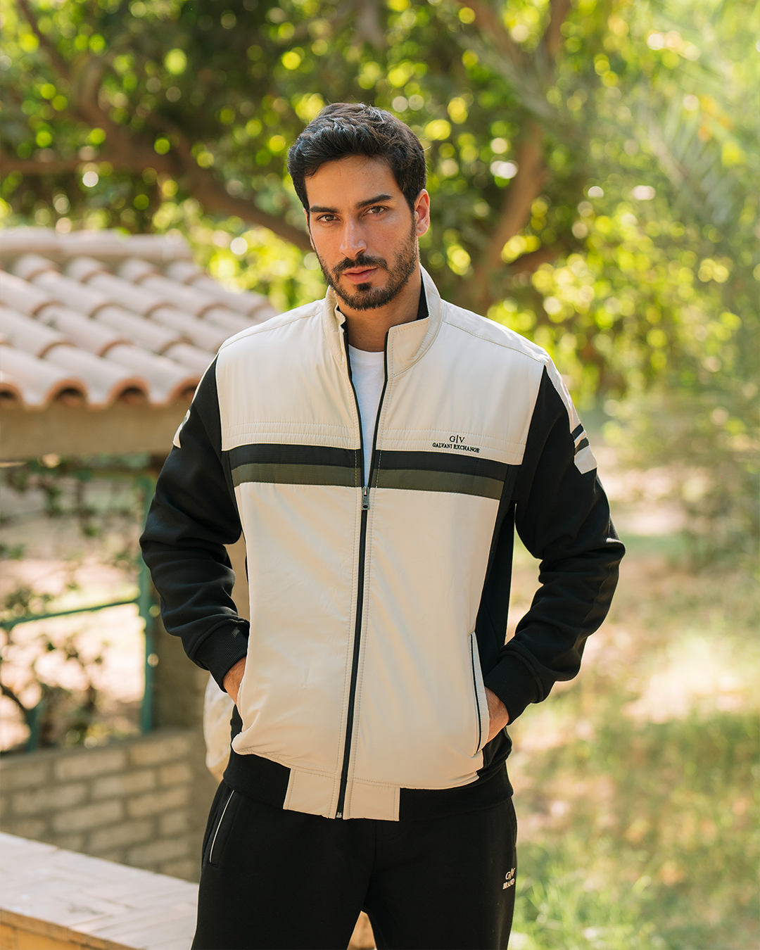 G/V GALVANI بيجامه رجالي ياقة وبسوسته مفتوح وبجيوب