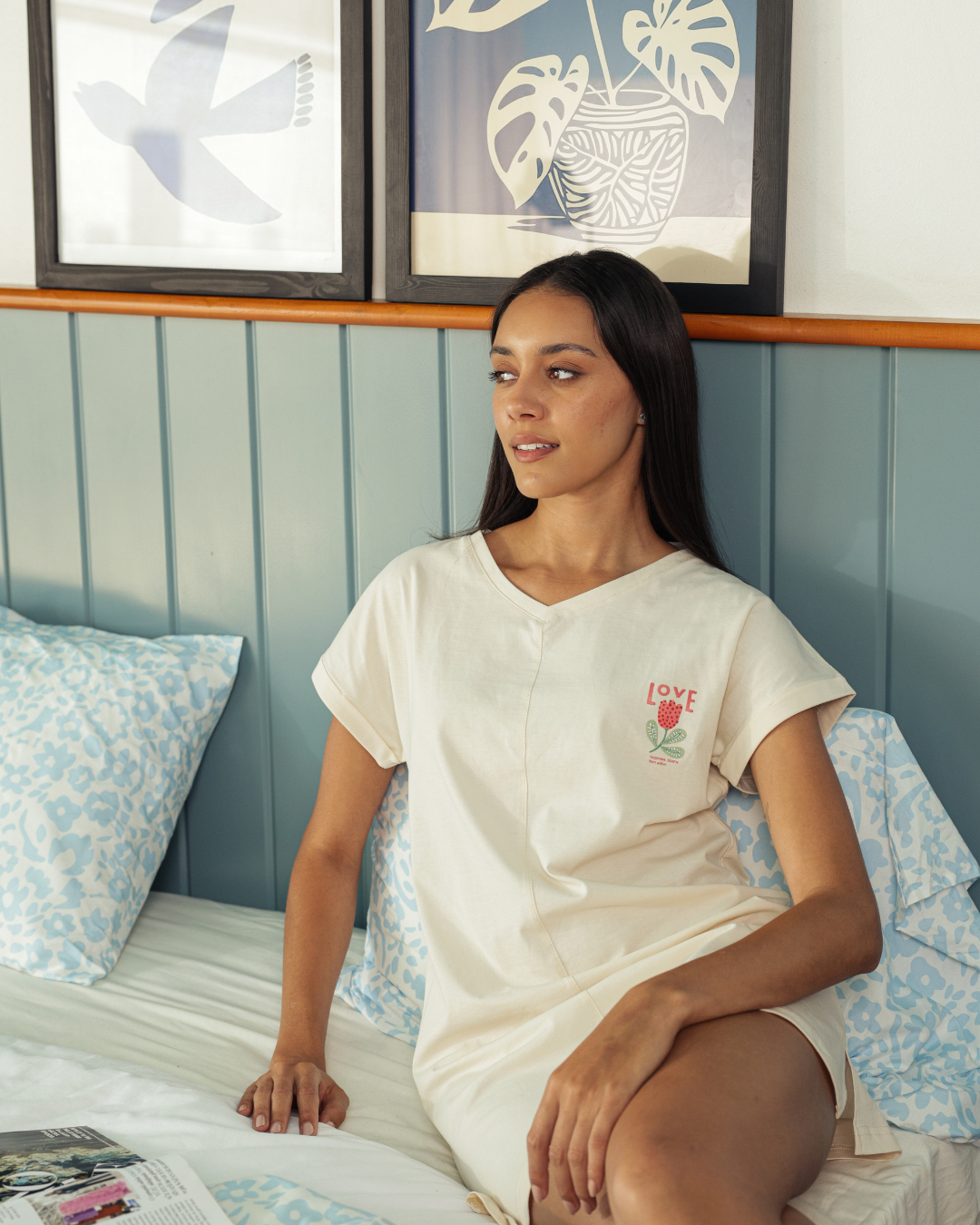 Nightshirt Cotton Love Print