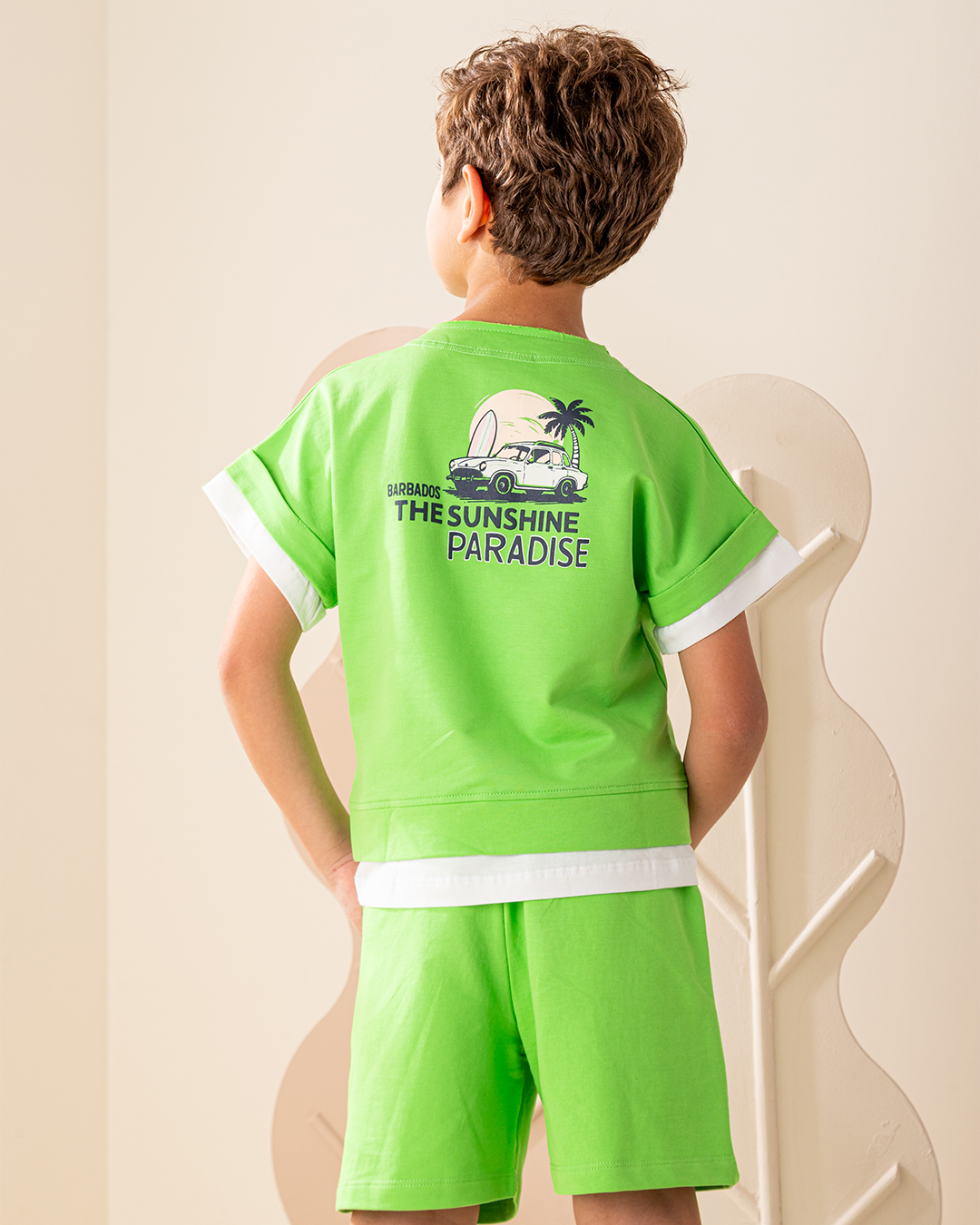 طقم شورت قطن اشعه الشمس