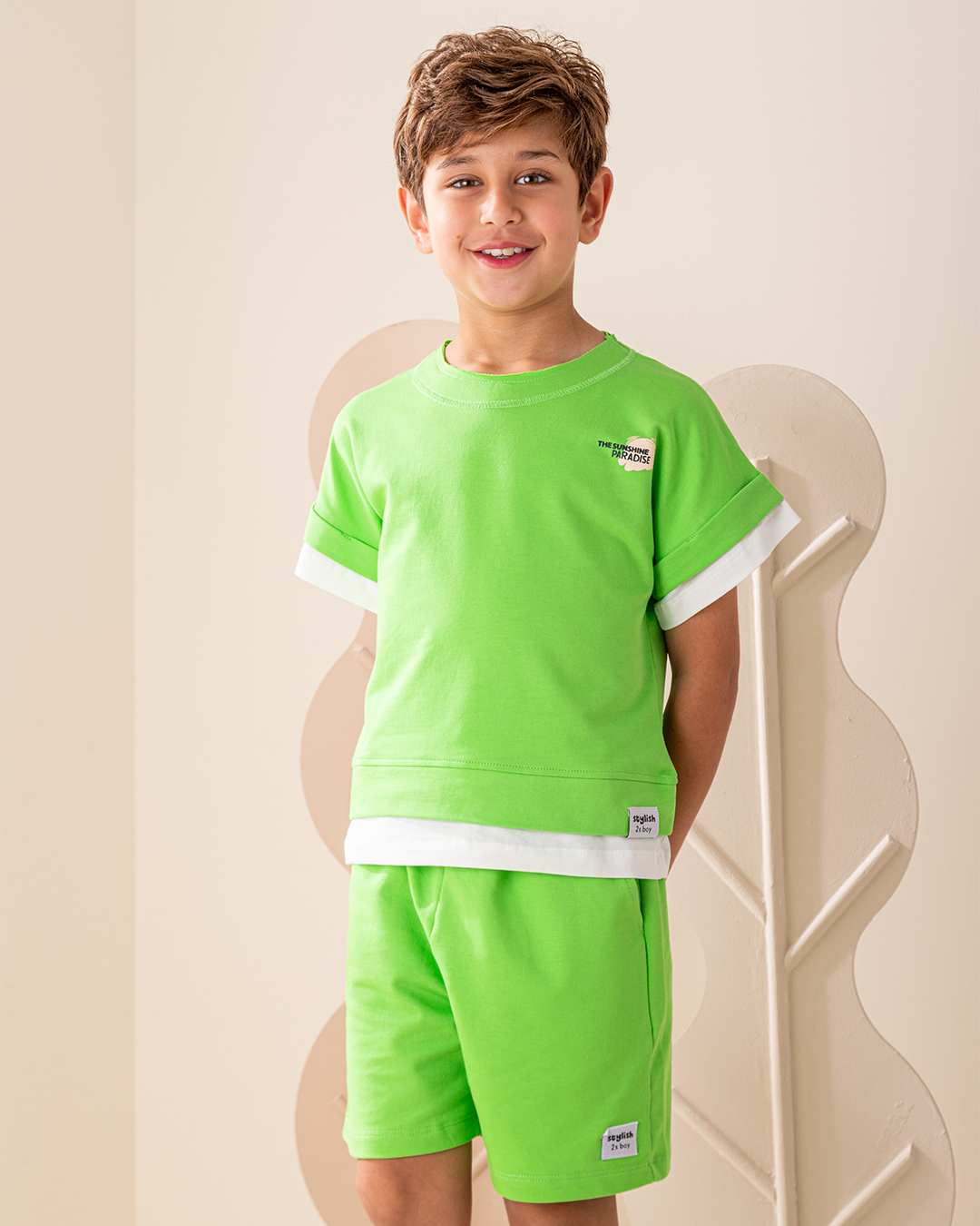 طقم شورت قطن اشعه الشمس