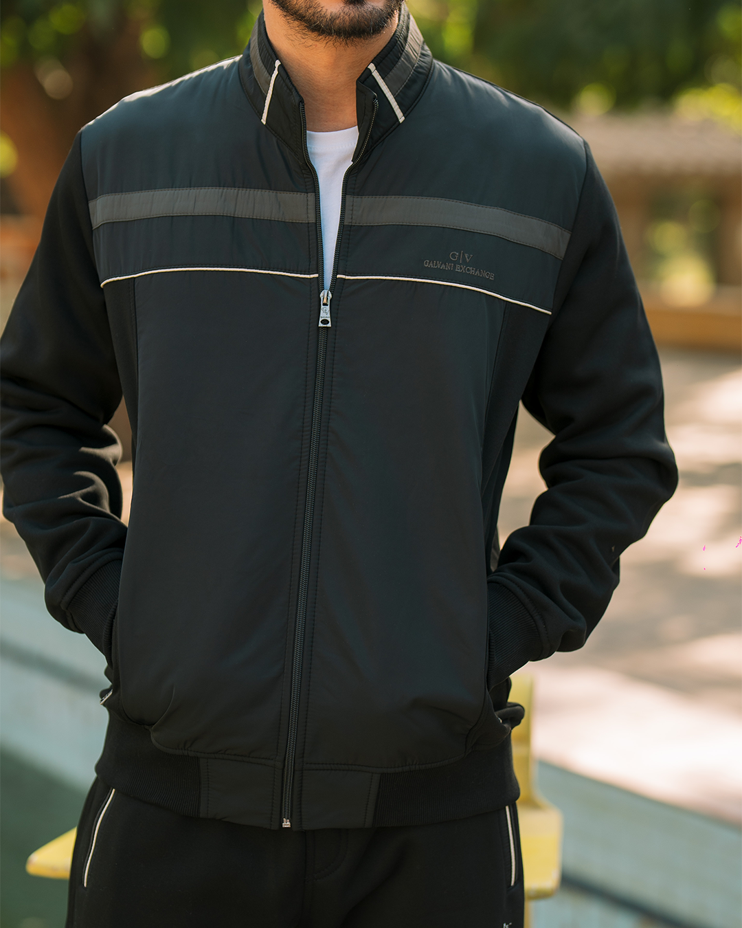 G/V GALVANI بيجامه رجالي ياقة وبسوسته مفتوح وبجيوب