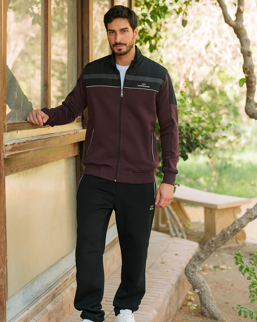 G/V  GALVANI بيجامه رجالي ياقة وبسوسته مفتوح وبجيوب