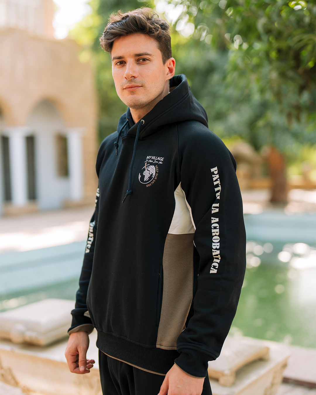 Keep our Galvani Men's Pajamas with Hood and Pockets, Chest Print