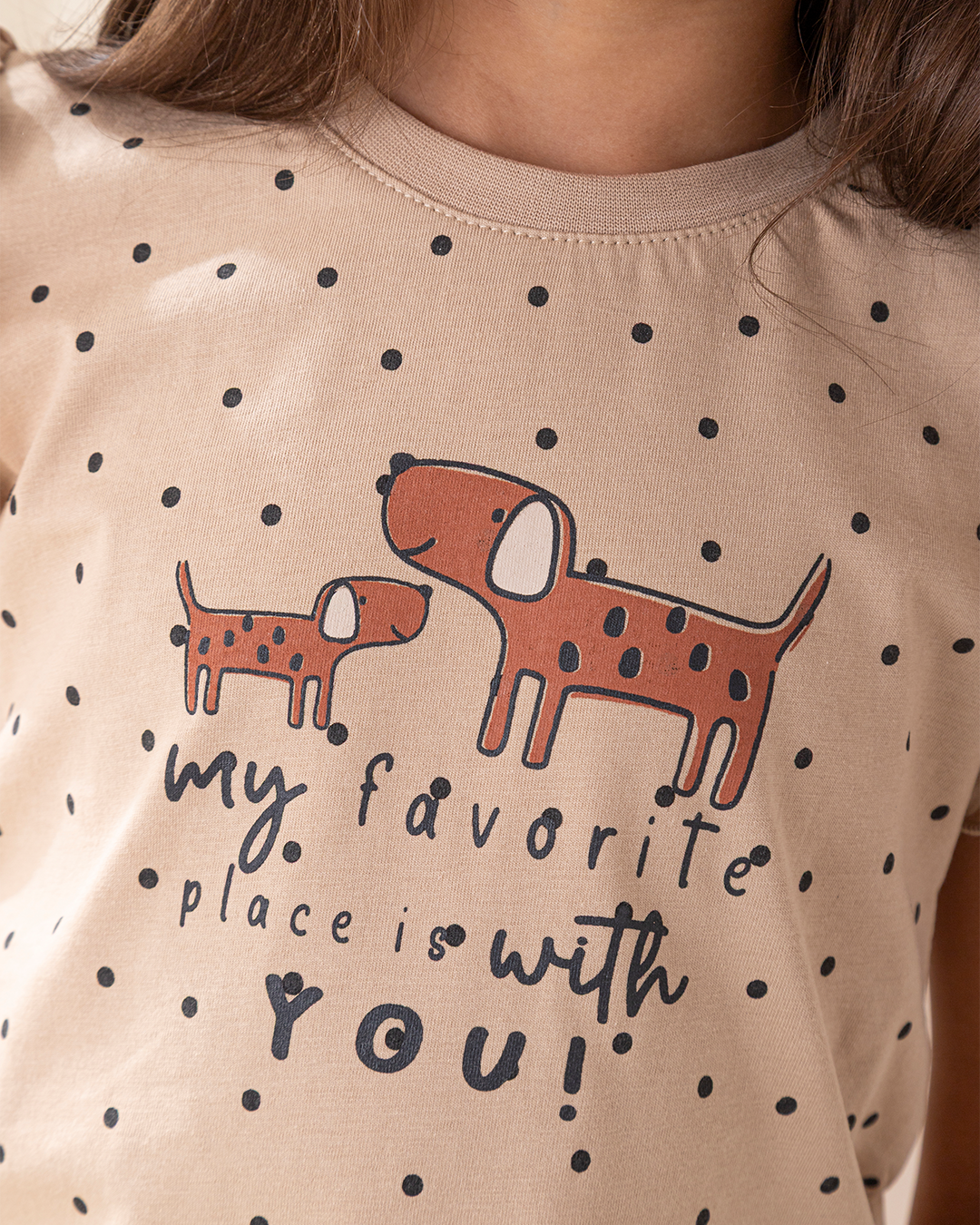 بيجاما شورت قطن الجراء السعيدة