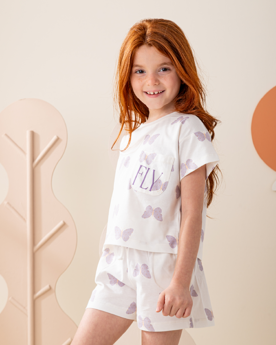 بيجاما  شورت  قطن فراشات