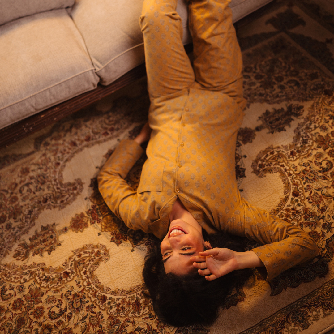 Vintage Flowers Women Classic Pajama in ochre