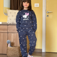 Snoopy with a bow girls long sleeve pajamas