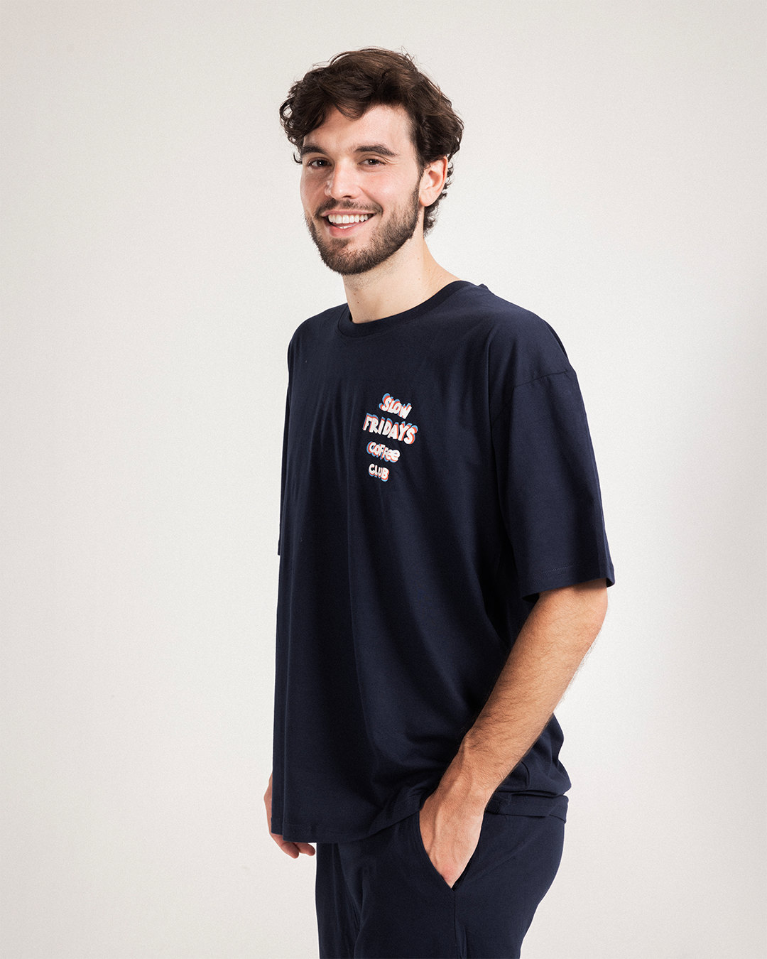 بيجاما نص كُم و شورت قطن