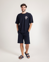 بيجاما نص كُم و شورت قطن