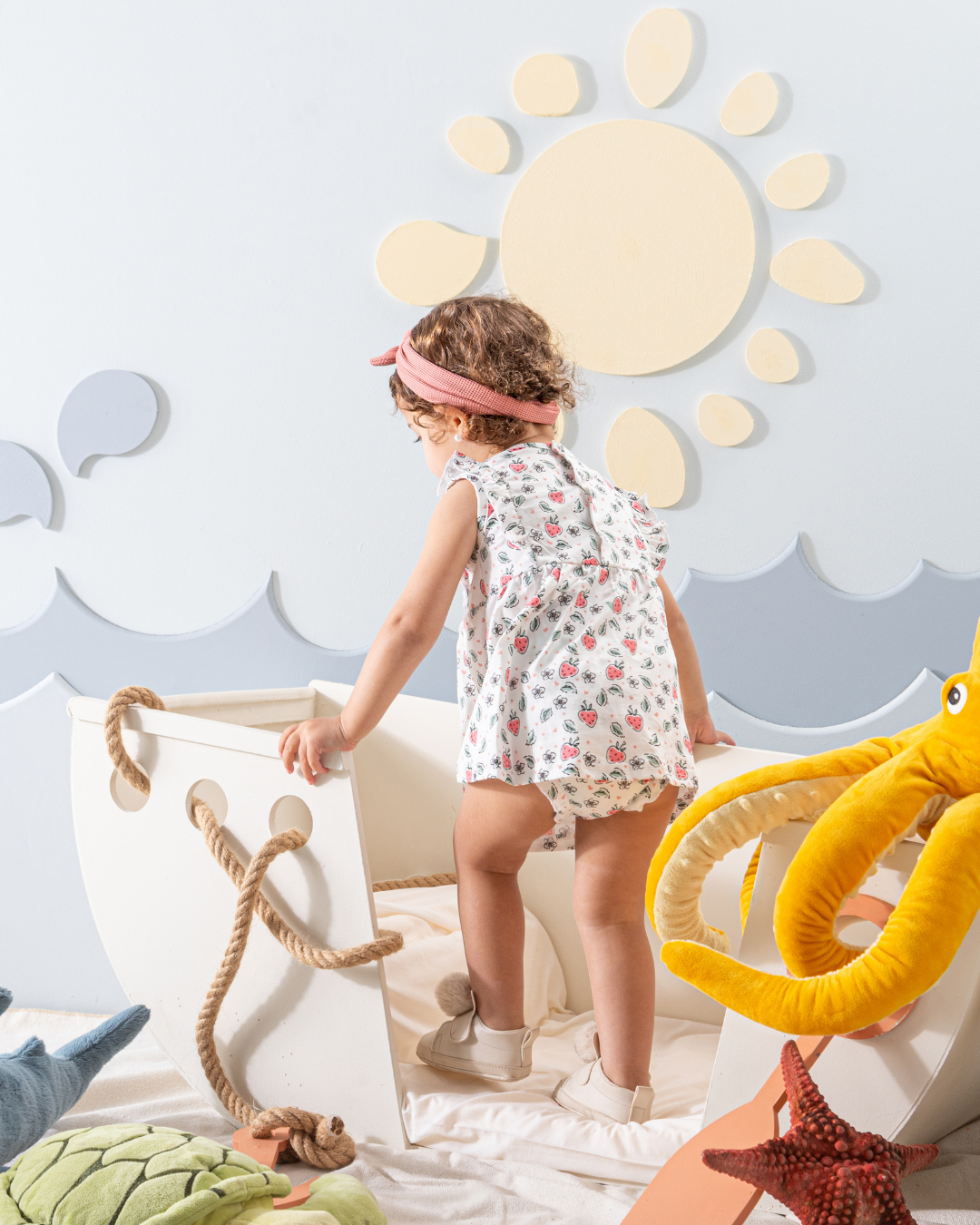 Strawberry Dress cotton with ruffle 