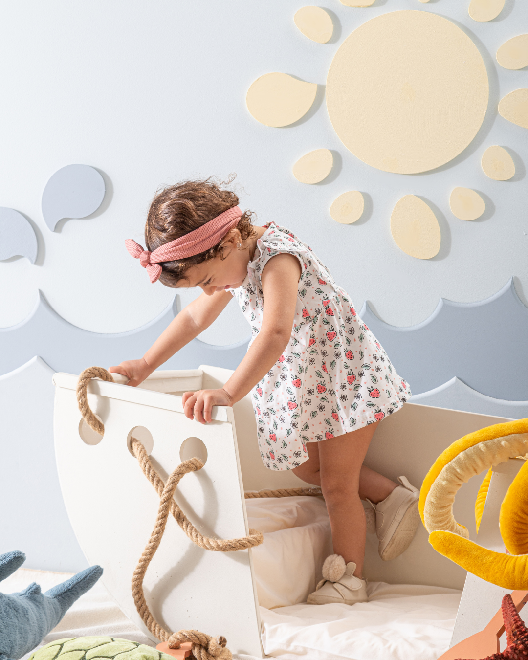 Strawberry Dress cotton with ruffle 