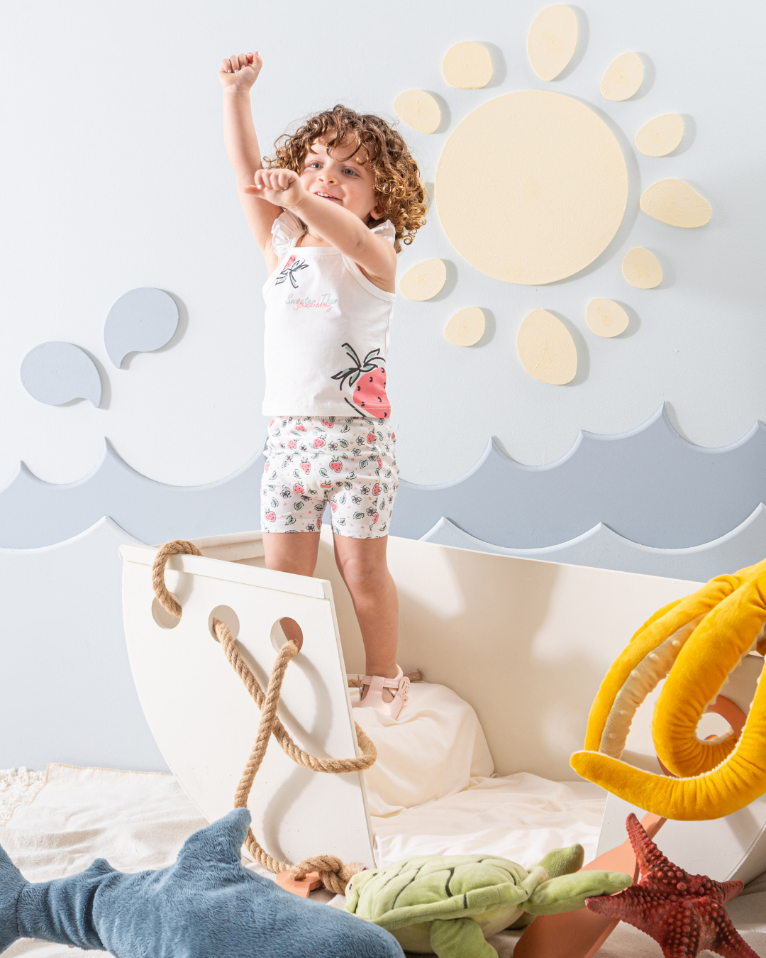 بيجاما حمالات و شورت قطن طباعه فراوله