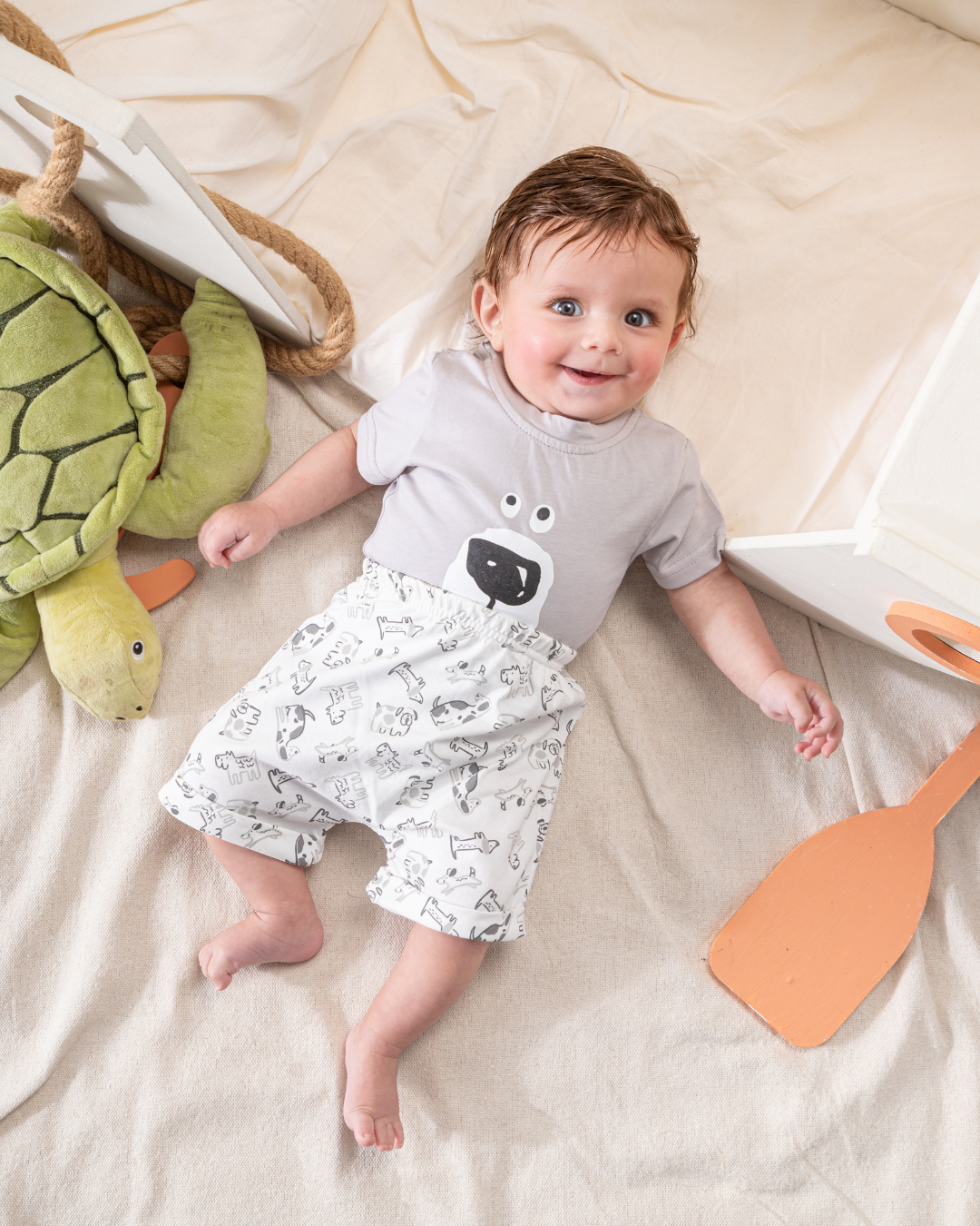 Cute Puppy Face سالوبيت بيبي قطعتين