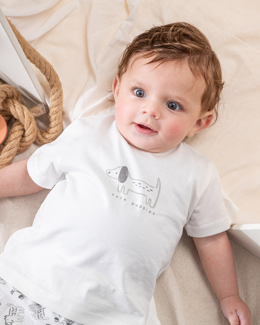 بيجاما بيبي قطن نص كُم جرو