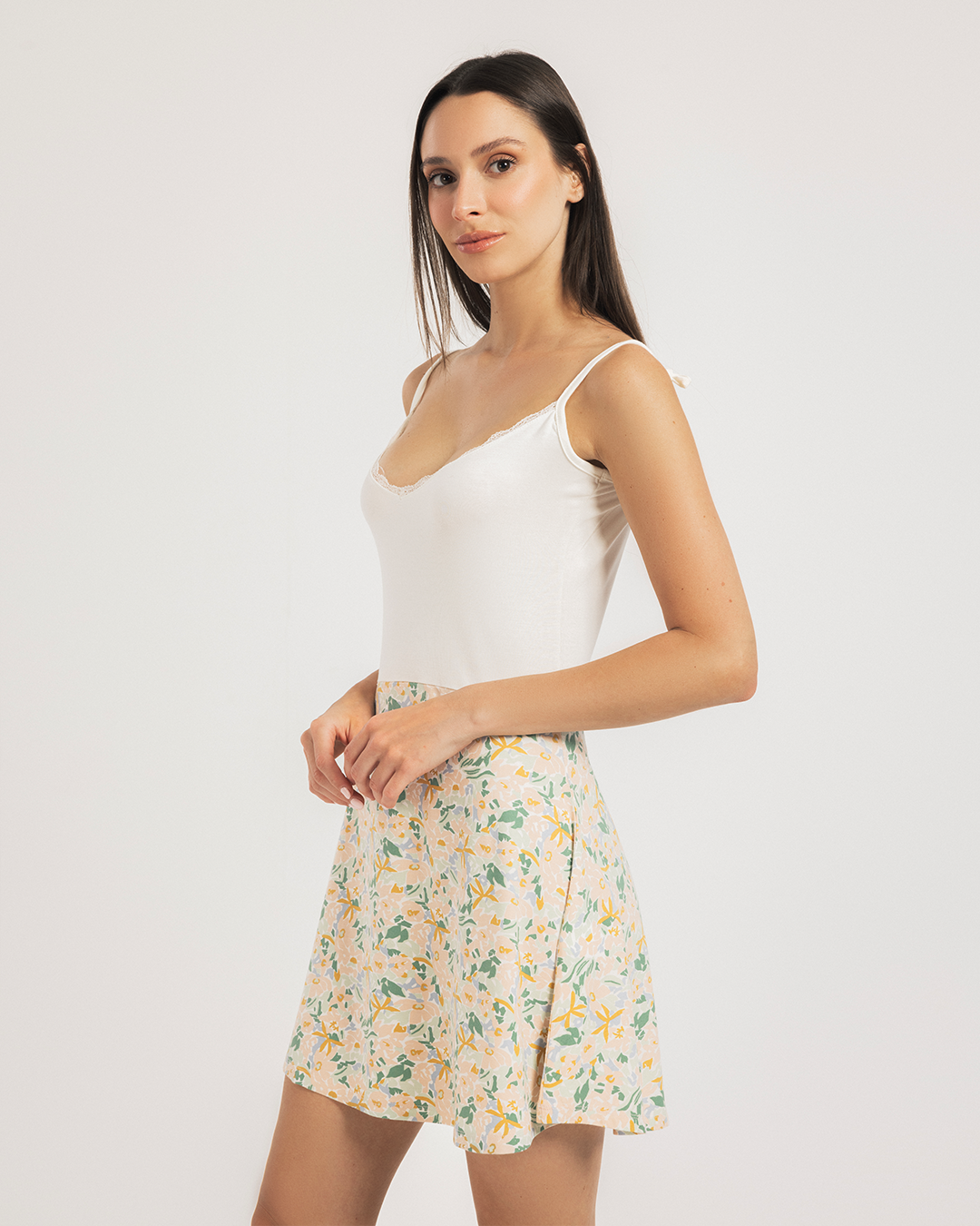 Strap Dress Viscose Lycra Patchwork