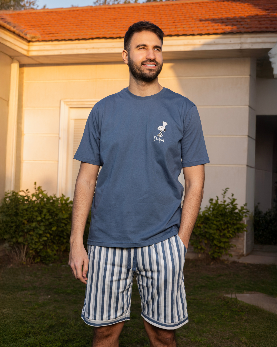 Eid Snoopy half sleeve pajamas shorts summer melton