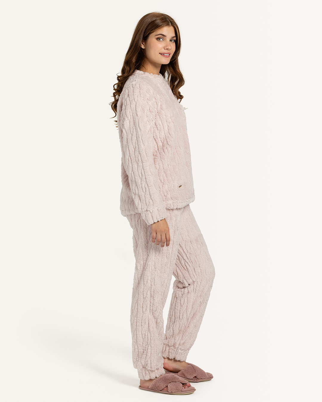 بيجاما بنطلون فرو