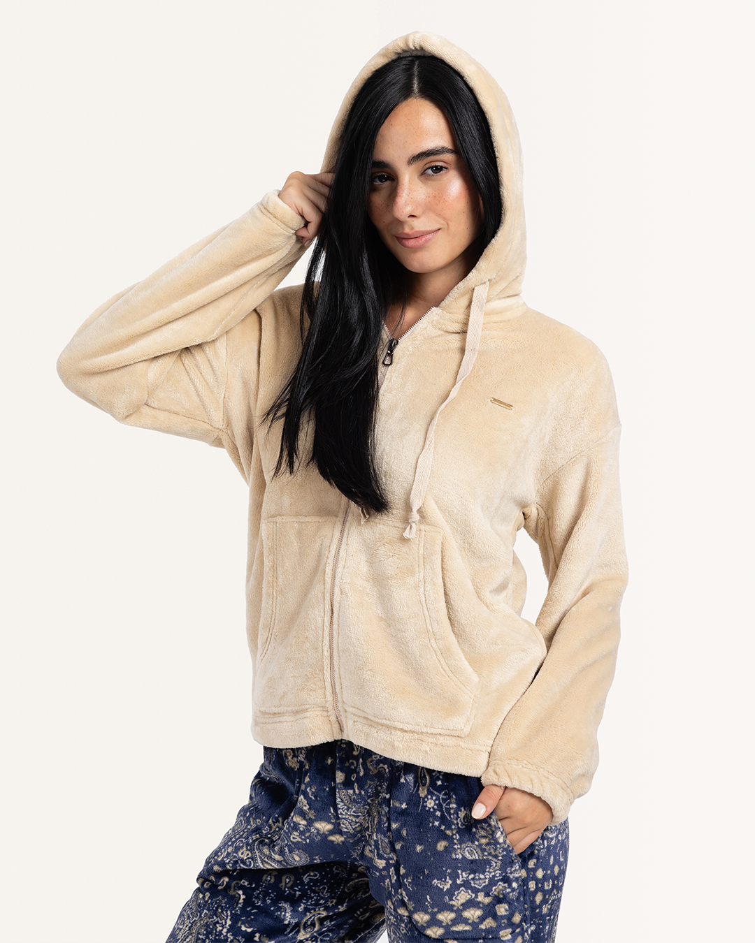 بيجاما بكم طويل و بنطلون بولار