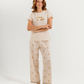 Women's Wide Leg Pants Pajama Set