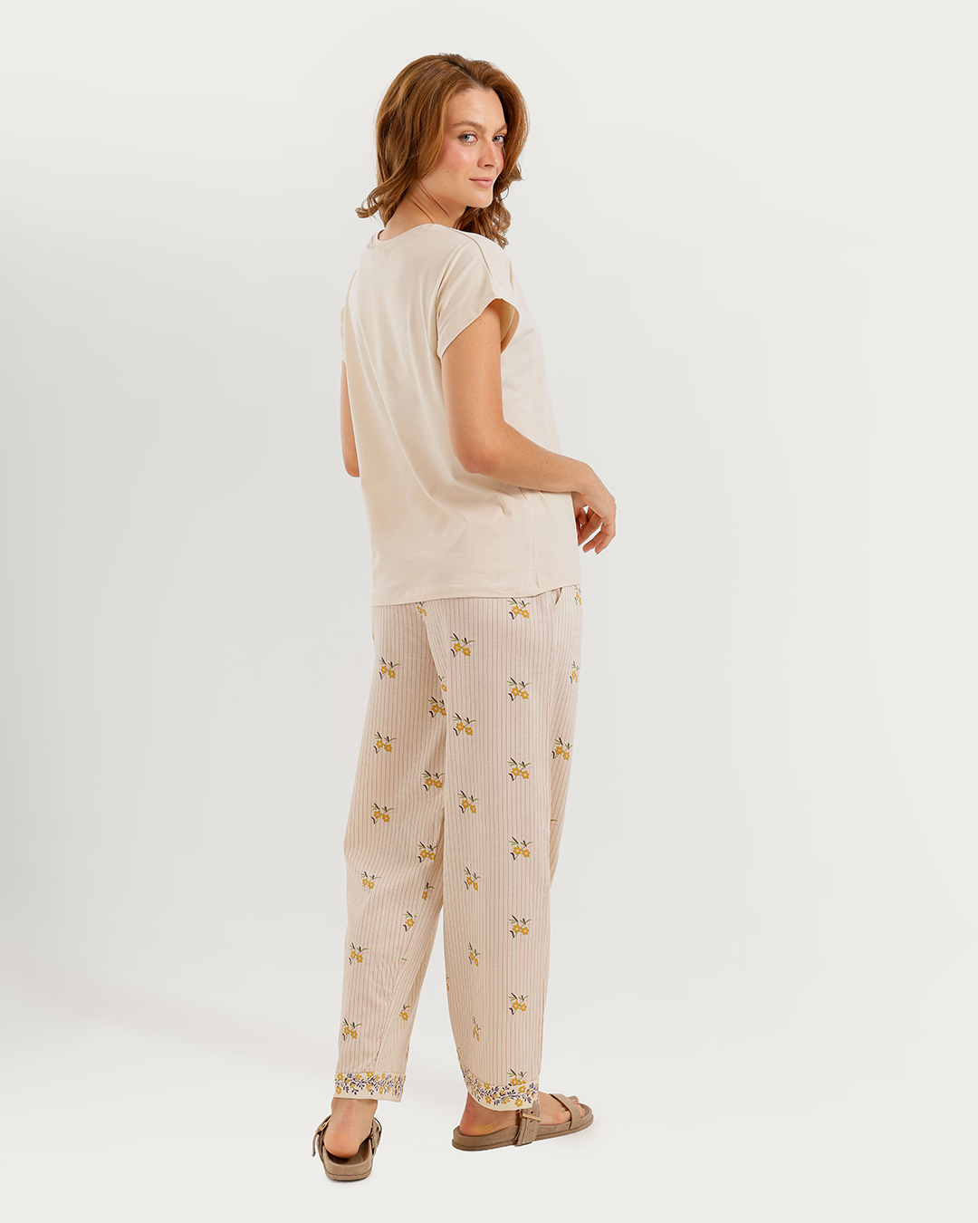 Women's Wide Leg Pants Pajama Set