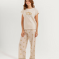 Women's Wide Leg Pants Pajama Set