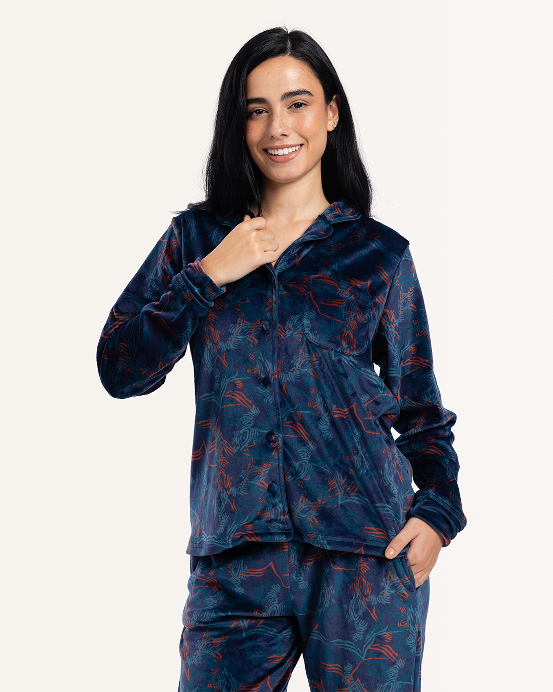 بيجاما كلاسيك بزراير تايجر