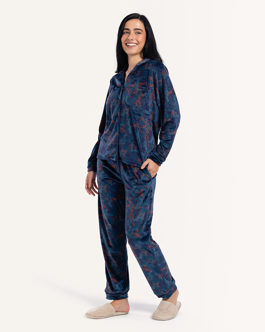 بيجاما كلاسيك بزراير تايجر