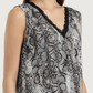 Women's V-Neck Camisole with Snake Skin Sleeve
