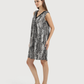 Women's V-Neck Camisole with Snake Skin Sleeve