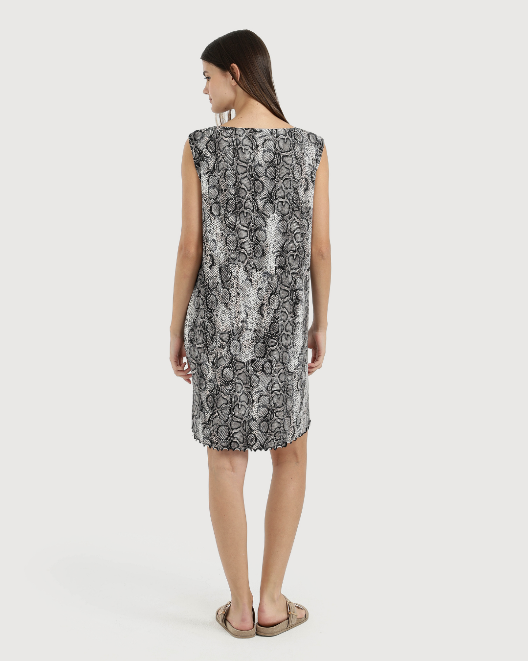 Women's V-Neck Camisole with Snake Skin Sleeve