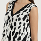 Women's V-Neck Camisole with Printed Sleeve