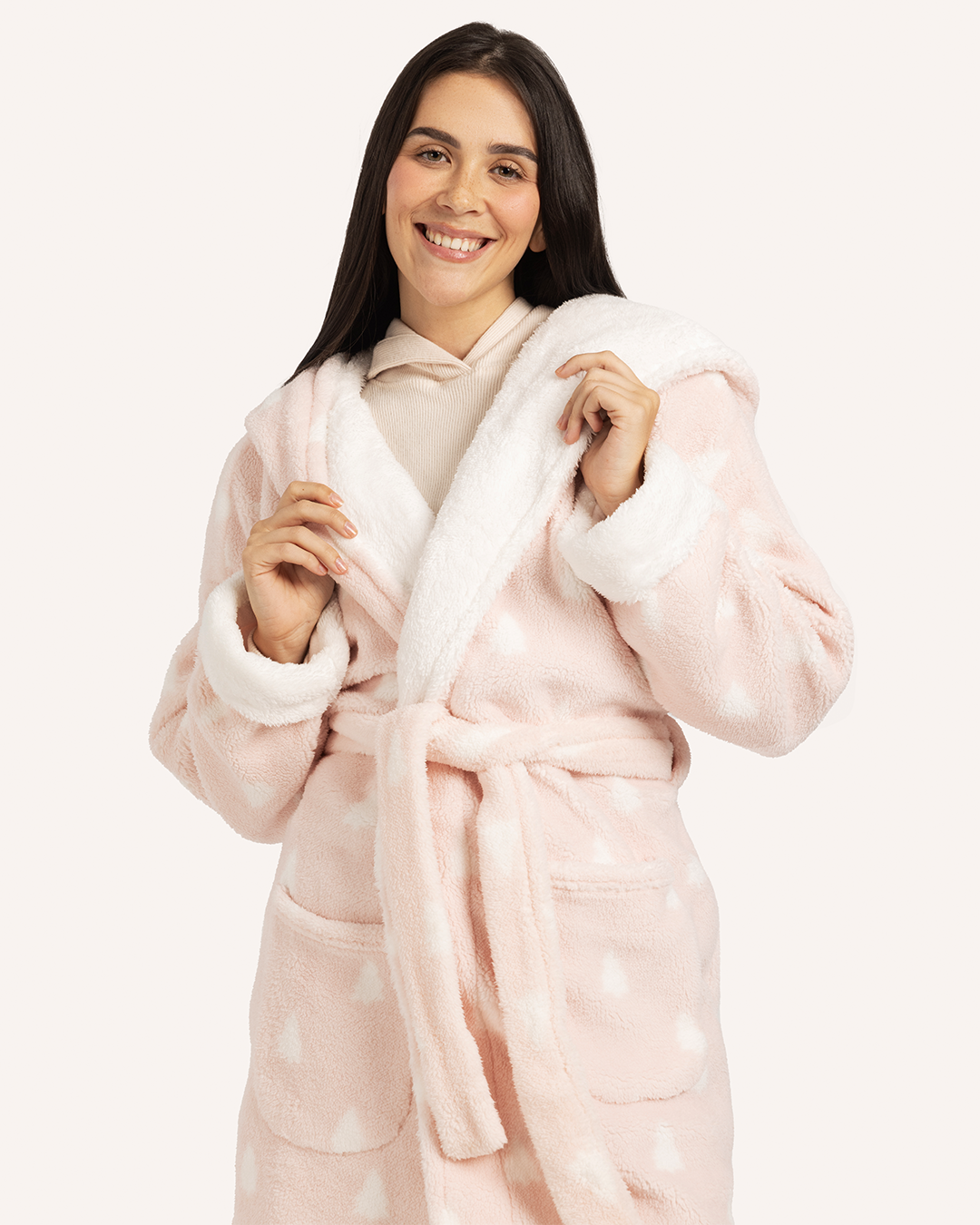 روب أشجار الكريسماس الوردية