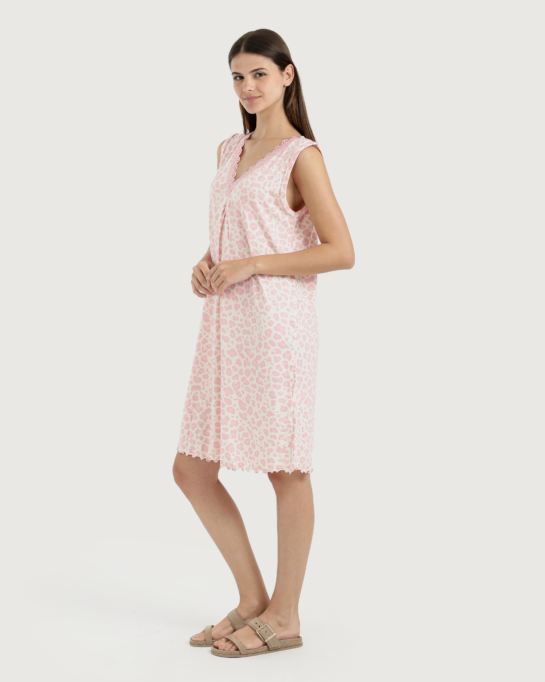 Women's V-Neck Camisole with Printed Sleeve