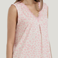 Women's V-Neck Camisole with Printed Sleeve