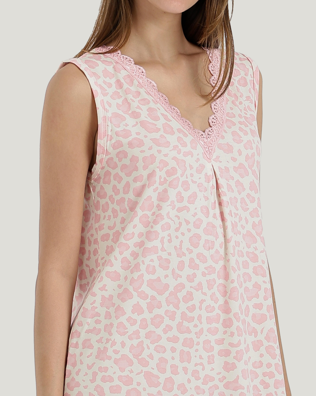 Women's V-Neck Camisole with Printed Sleeve