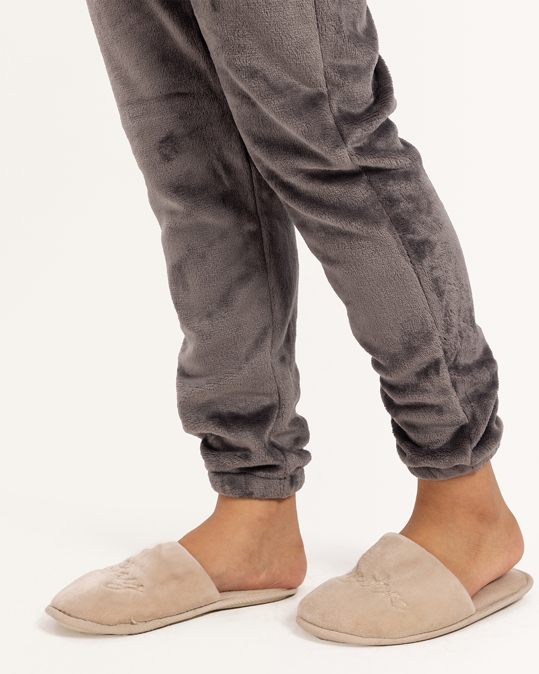 بيجاما بكم طويل خطوط و بنطلون بولار