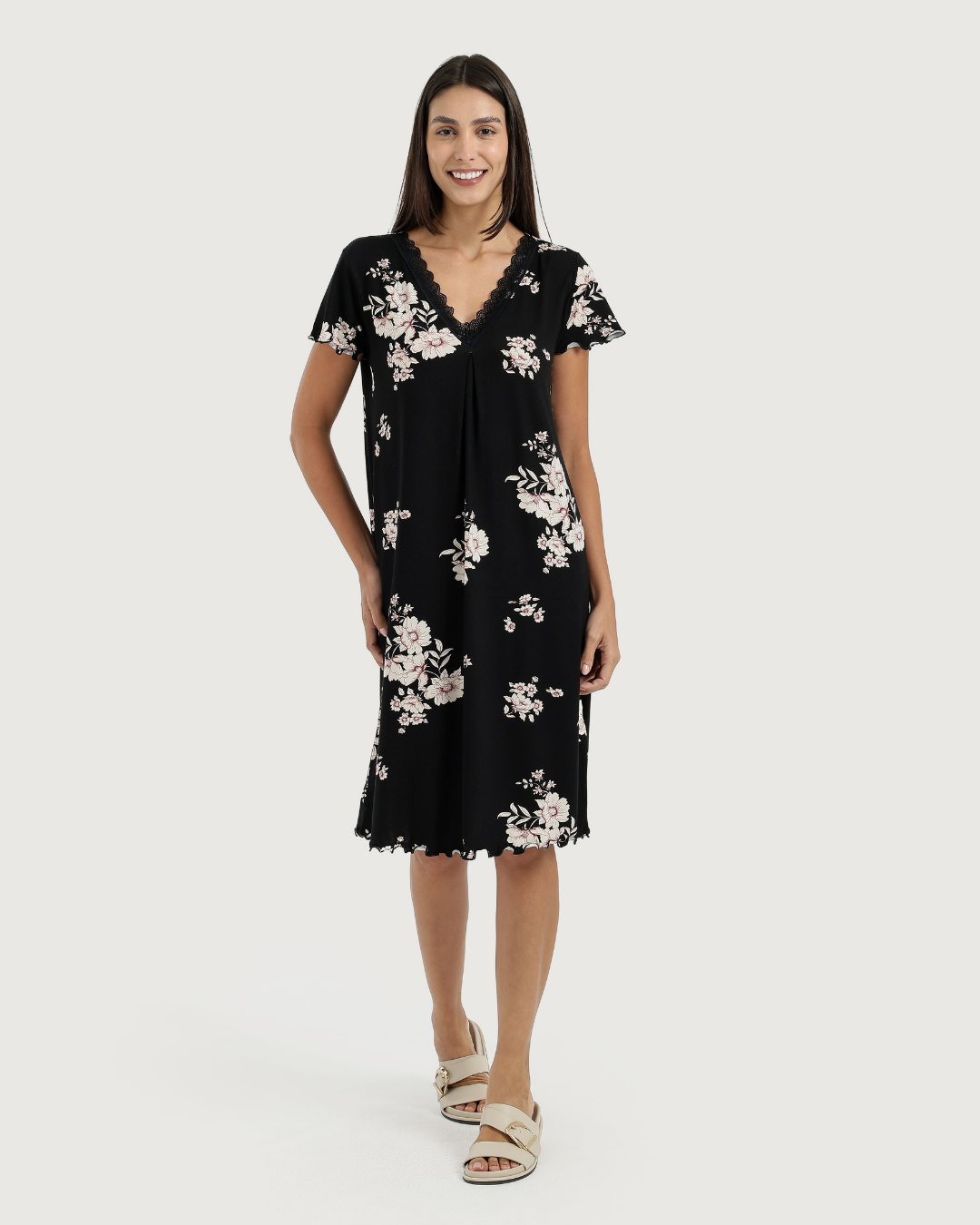 Women's V-Neck Half Sleeve Floral Camisole