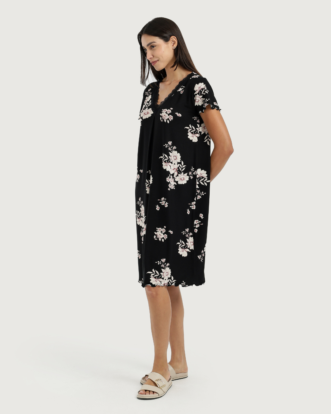 Women's V-Neck Half Sleeve Floral Camisole