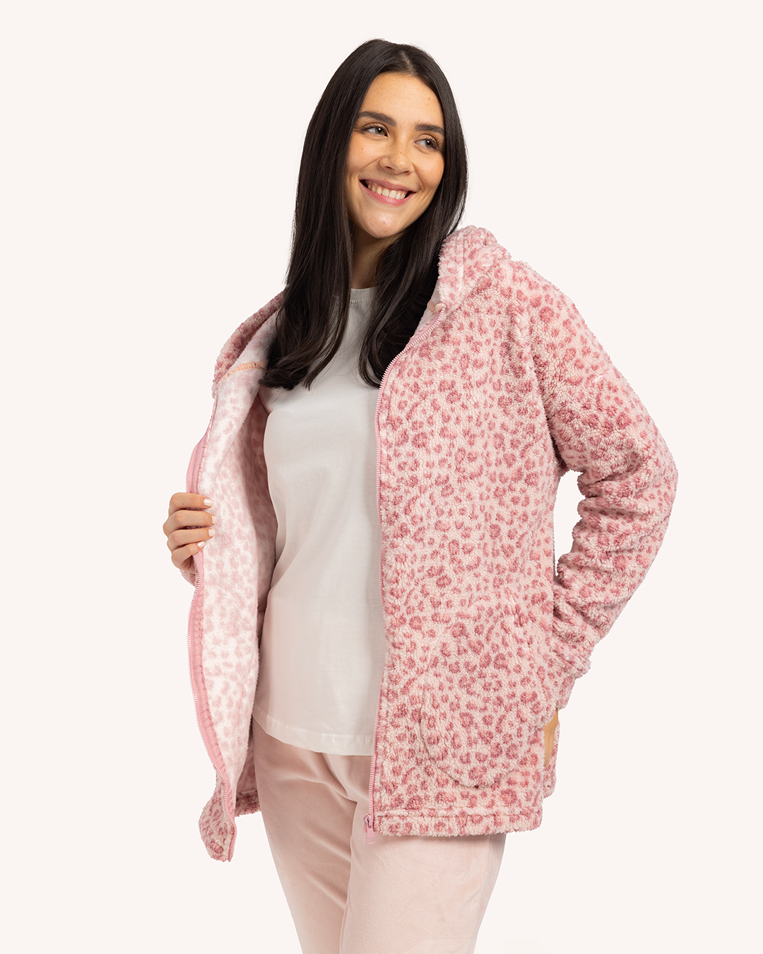 Pink Leopard بيجاما حريمي 3 قطع