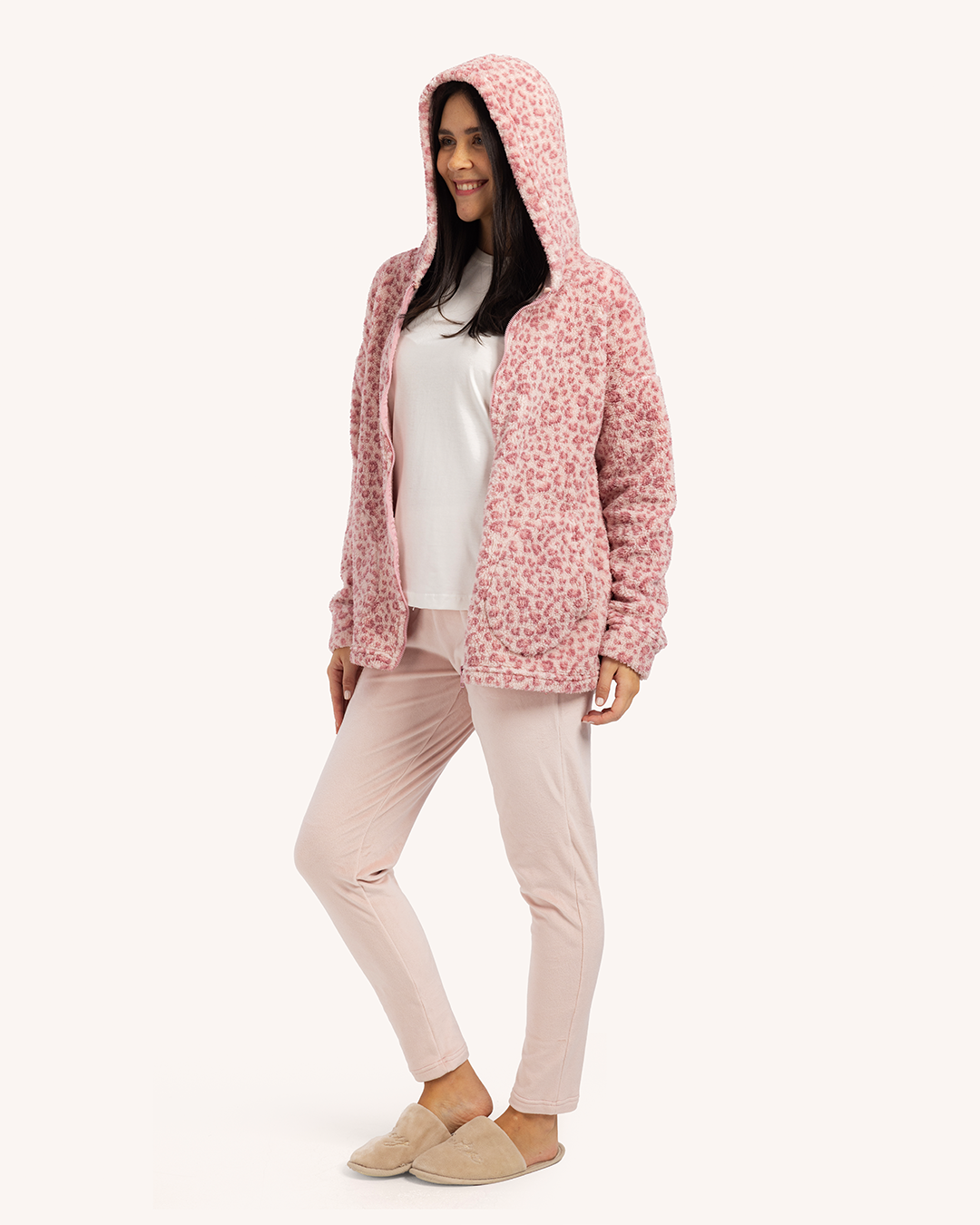 Pink Leopard بيجاما حريمي 3 قطع