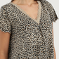 Women's V-Neck Half-Sleeve Tiger Shirt
