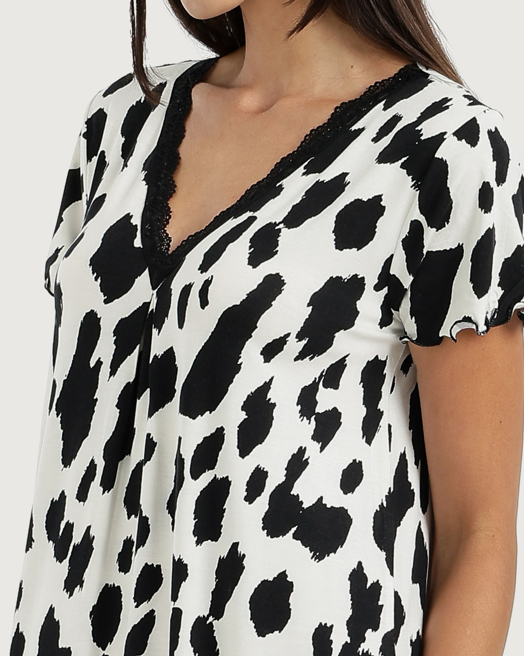 Women's V-Neck Half Sleeve Printed Camisole