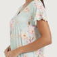 Women's V-neck Lace Half-Sleeve Shirt