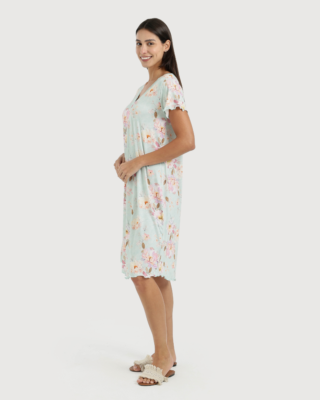 Women's V-neck Lace Half-Sleeve Shirt